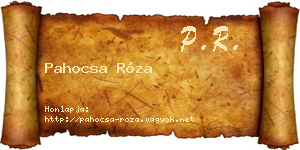 Pahocsa Róza névjegykártya